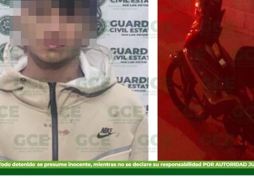 GUARDIA CIVIL ESTATAL CAPTURA A PRESUNTO LADRÓN DE MOTOCICLETAS EN VILLA DE POZOS