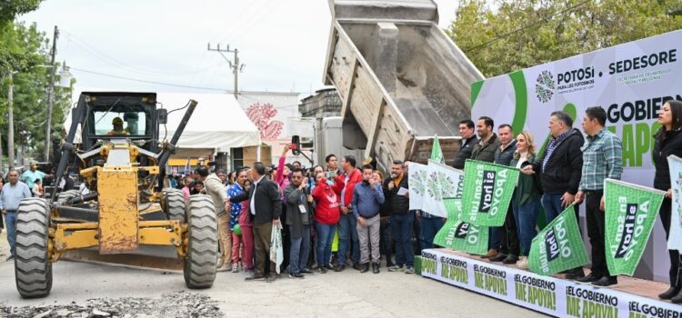 ARRANCA RICARDO GALLARDO RESCATE DE AVENIDA SANTA ROSA EN CIUDAD VALLES