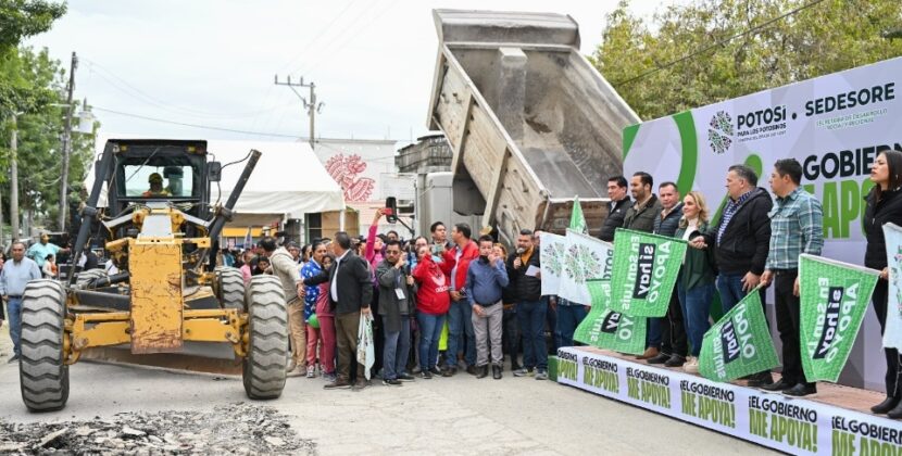 ARRANCA RICARDO GALLARDO RESCATE DE AVENIDA SANTA ROSA EN CIUDAD VALLES