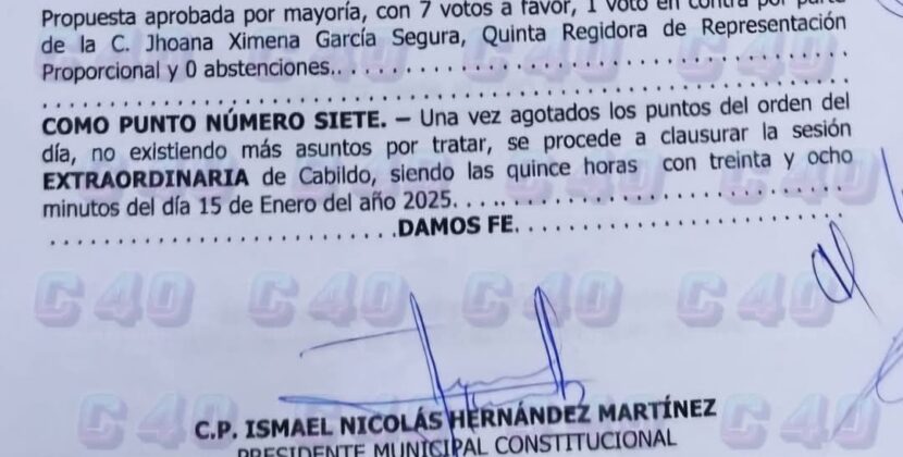 SE OPONE REGIDORA PANISTA A AHORRAR EL 10% DURANTE EL 2025 PARA CUMPLIR A FIN DE AÑO CON RESPONSABILIDADES DE AGUINALDO, ENTRE OTROS